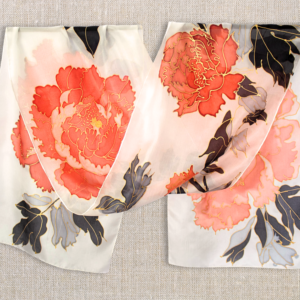 Hand-painted Peony Chinese traditional style - Made to Order