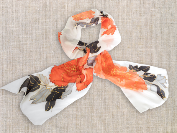 Hand-painted Peony Chinese traditional style - Made to Order