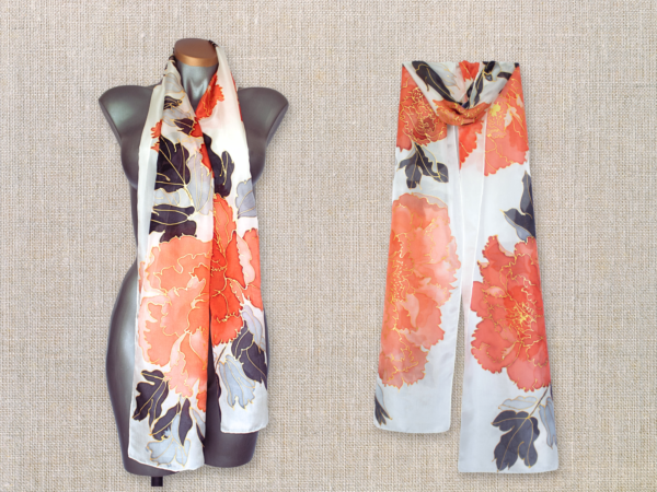 Hand-painted Peony Chinese traditional style - Made to Order