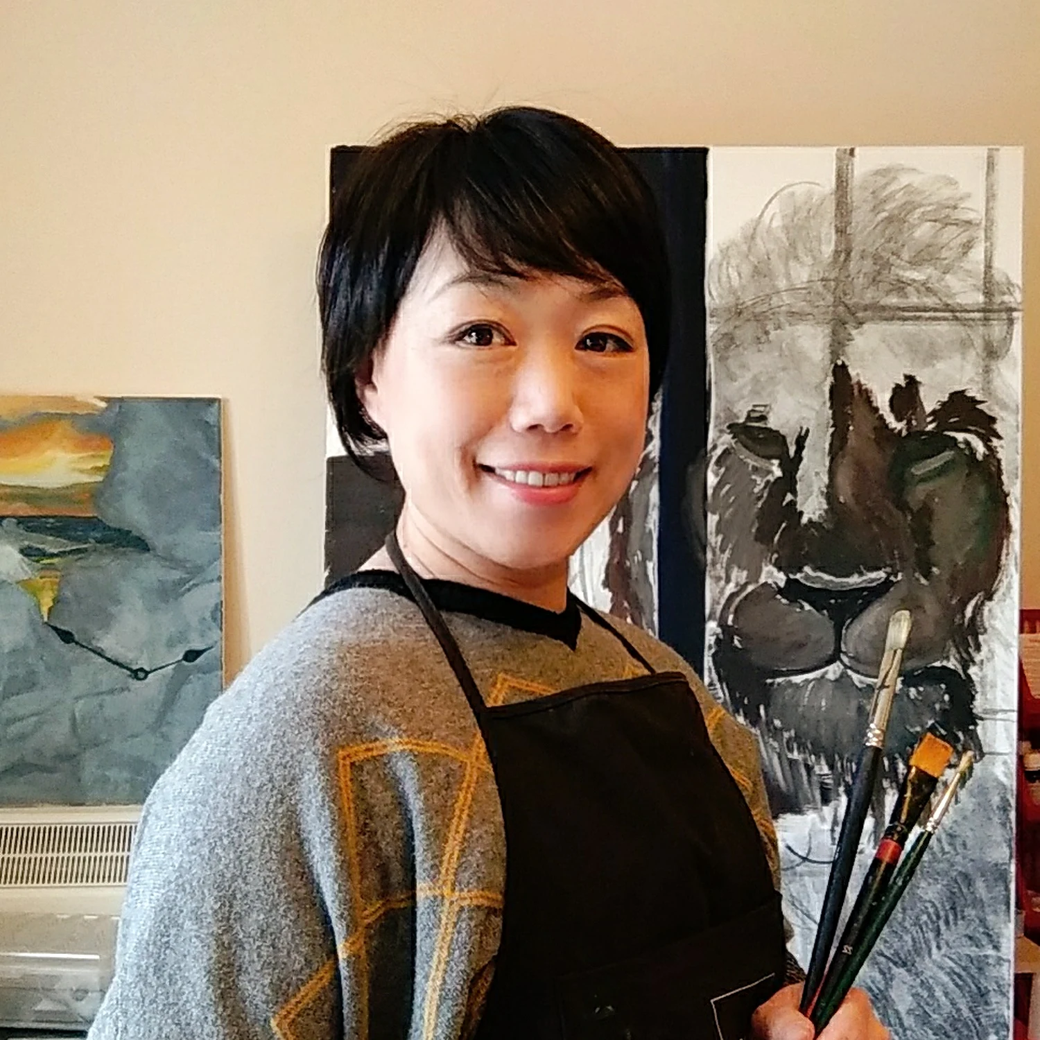 Mandy Shu, founder and artist of Huntly Silk Painting Studio