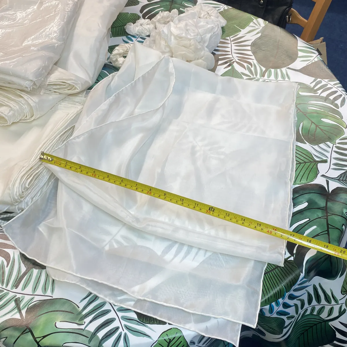 Silk fabric and material detail