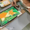 coffee-break-silk-painting-kit-painting-fox-on-silk Parent & Child Kit